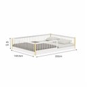 Ver imagem 3 de Cama Infantil Montessoriana de Madeira Maciça Casal Vivi - Branco/Oak