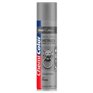 Tinta Spray Metálica Prata 400 ml Chemicolor