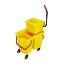 Ver imagem 1 de Carrinho Balde Expremedor Mop Para 2 Águas Com Rodas E Dreno