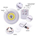 Ver imagem 2 de Kit 3 Luminárias Lâmpada Luz de Led sem Fio com Controle Remoto para Iluminação de Closet Armario Gu
