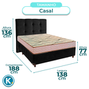 Ver imagem 3 de Conjunto Cama Box Preto Casal + Colchão D33 Maxsono Paropas + Cabeceira