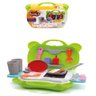 Mini cozinha infantil em maleta Portátil completa fogao pia ecorredor e acessorios de cozinha - 1