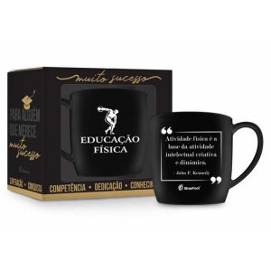 Caneca De Porcelana Urban Educação Fisica 360Ml Brasfoot