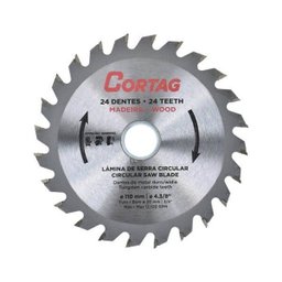 Disco Serra Circular Madeira 110 x 20 mm 24 Dentes Cortag - 1