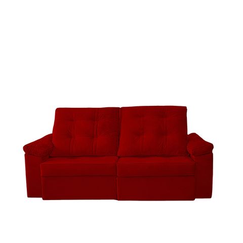 Sofá Sevilha Retrátil 3 Lugares Vermelho Simonetto - Meu Estofado Sofá Retrátil 3 Lugares Sevilha Sa