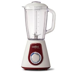 Liquidificador Super Blender Cellini Branco e Vinho 4 Velocidades Faca de 7 Lâminas 1000w 220v