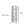 Guarda Roupa Modular 2 Portas com Gavetas 90cm Altezza Clean Belmax:branco - 4