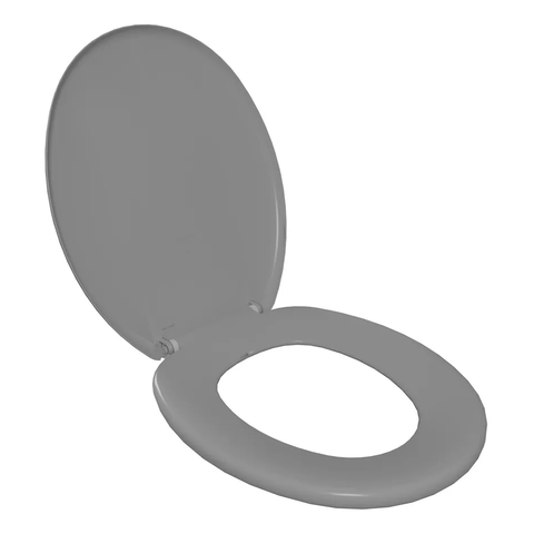 Assento Sanitário Almofadado Slim Cinza - Astra