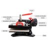 Prensa Térmica 8X1 Bonés Camisetas Canecas Pratos 220V - 4