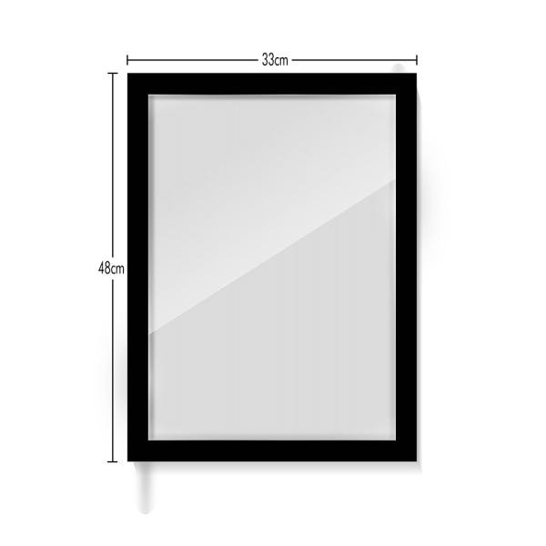 Quadro Decorativo Animal Gato Preto Elegante com Vidro Preto - 6
