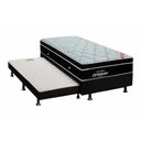 Ver imagem 1 de Cama Box C-auxiliar Solteiro: Colchão Ortobom Superpocket Elegant + Base Crc Courano Black(88x188)