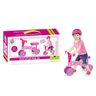 Triciclo infantil sem pedal bicicleta andador bebe 4 rodas bike rider meninas rosa - 3