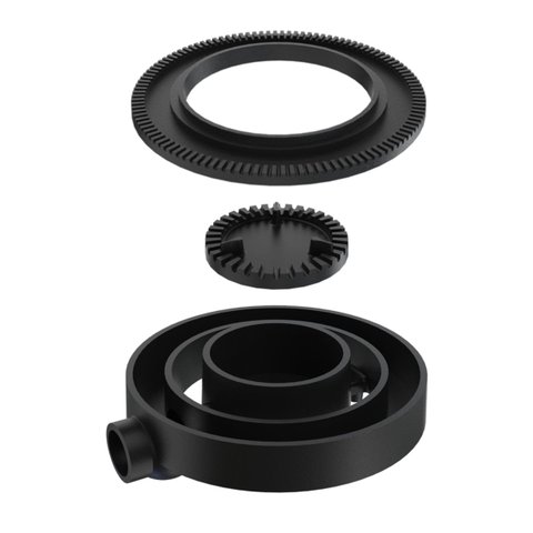 Queimador Duplo 1cano Completo Fogão Industrial Ferro 17,4cm