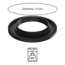 Queimador Duplo 1cano Completo Fogão Industrial Ferro 17,4cm - 3