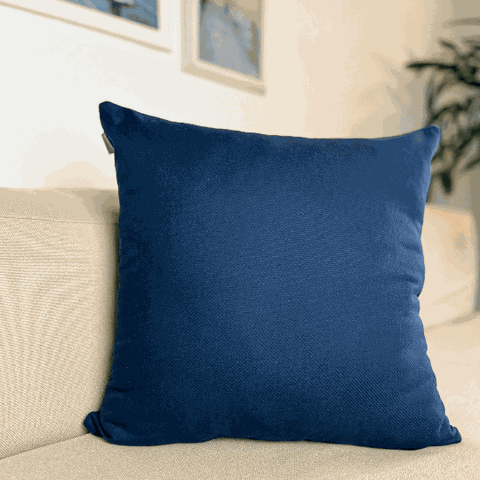 Capa para Almofada Quadrada - Azul Marinho Almofadas Estilo