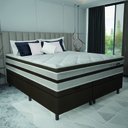 Ver imagem 2 de Cama Box Baú Casal King Gazin Colchão Molas Ensacadas Pillow Top Love Story 193x203x71cm Branco