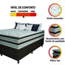 Ver imagem 6 de Cama Box Baú Casal King Gazin Colchão Molas Ensacadas Pillow Top Love Story 193x203x71cm Branco