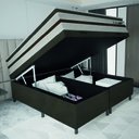 Ver imagem 3 de Cama Box Baú Casal King Gazin Colchão Molas Ensacadas Pillow Top Love Story 193x203x71cm Branco