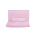 Ver imagem 1 de Kit Jogo de Lençol Queen Ponto Palito 400 Fios com Elástico e Fronhas 3 Peças:rosa