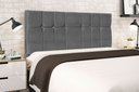 Ver imagem 2 de Cabeceira Opala Chumbo Estofada para Cama Box Casal King Size 195cm Quarto Luxo Jbe Móveis