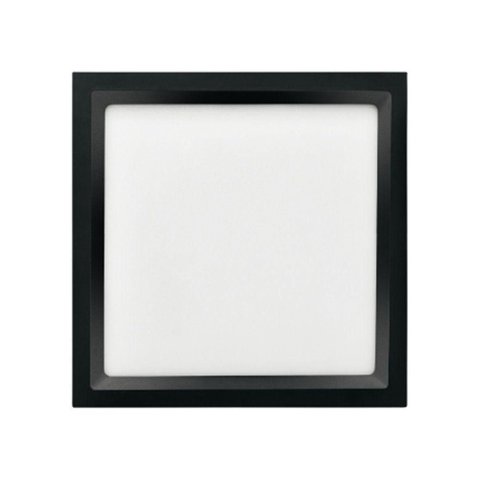 Painel de LED Embutir Stella Deep Quadrado 34x34cm Recuado 28W Preto - 3000k - Luz Amarela