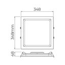 Ver imagem 3 de Painel de LED Embutir Stella Deep Quadrado 34x34cm Recuado 28W Preto - 3000k - Luz Amarela