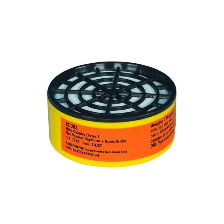 Filtro para Respirador Semi Facial RC203 Carbografite