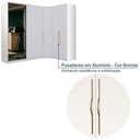 Ver imagem 5 de Guarda Roupa Modulado de Canto 5 Portas com Espelho 3 Peças Decor Branco