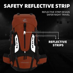 Mochila Trilha Camping Caminhada Viagem Confort 60L:Azul Marinho - 3