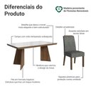 Ver imagem 4 de Conjunto Sala de Jantar Tampo de Vidro 4 Cadeiras Rustic/Branco/Silver Todi Madesa