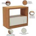 Ver imagem 5 de Mesa de Cabeceira Moderna 1 Gaveta Cameron D03 Freijó Off White - Lyam Decor