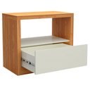 Ver imagem 4 de Mesa de Cabeceira Moderna 1 Gaveta Cameron D03 Freijó Off White - Lyam Decor