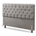 Ver imagem 1 de Cabeceira Cama Box Casal Queen Size Lylla 160cm Capitonê com Frame Linho Bege - Abmaza