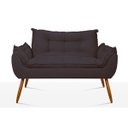 Ver imagem 2 de Sofá Opala Namoradeira para Sala – Balaqui Decor Cor:Cinza