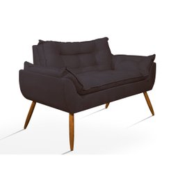 Sofá Opala Namoradeira para Sala – Balaqui Decor Cor:Cinza - 1