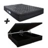 Cama Box Baú Queen + Colchão Portobel De Mola Arezzo Black Light - 1