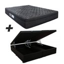 Ver imagem 1 de Cama Box Baú Queen + Colchão Portobel De Mola Arezzo Black Light