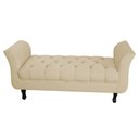 Ver imagem 1 de Divã Recamier Barcelona - 1,40 Suede - Bege
