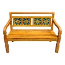 Ver imagem 4 de - Kit 2 Bancos Poltrona Rústico Madeira Peroba Rosa Jardim