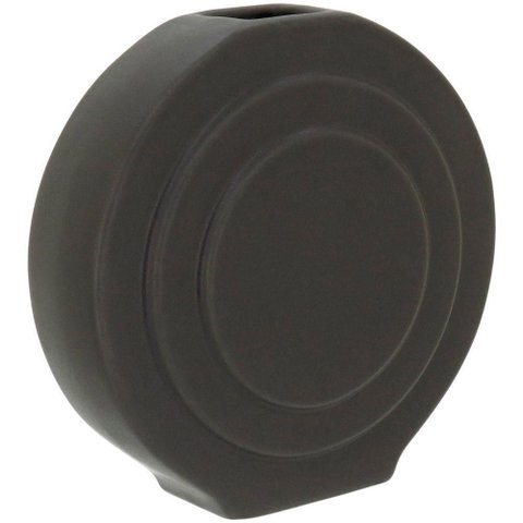 Opala Vaso 17x17x6cm Cerâmica Cinza
