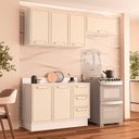 Ver imagem 1 de Armário de Cozinha Modulada Completa 3 Peças 200cm com Tampo 100% Mdf Amara Politorno Móveis