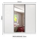 Ver imagem 4 de Guarda-roupa Casal 100% Mdf Madesa Royale 3 Portas de Correr com Espelho