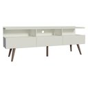 Ver imagem 4 de Rack para TV até 65" Madri com Pés de Madeira Branco Madesa