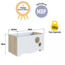 Ver imagem 4 de Caixa Organizadora de Brinquedos Infantil com Rodízios Encanto Araguaia/Branco - Completa Móveis