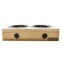 Ver imagem 3 de Comedouro com Patinhas e Potes Inox para Cachorro Natural