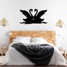 Quadro Decorativo Cisnes Em Mdf Preto 32 X 60 cm - 2
