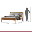 Ver imagem 5 de Cama Casal Queen Vivare 160cm Amêndoa Mel-tecido Welutop Cor:amêndoa Mel
