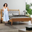 Ver imagem 7 de Cama Casal Queen Vivare 160cm Amêndoa Mel-tecido Welutop Cor:amêndoa Mel
