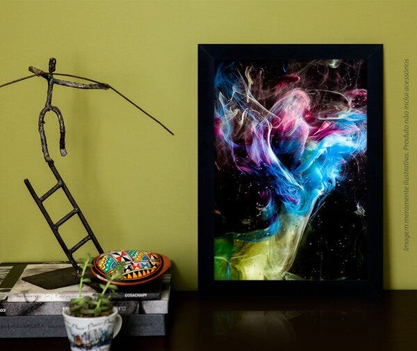 Quadro a dança das tintas 1 33x24x01cm Desenquadra - 1