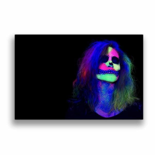 Quadro Arte Psico Fluor 60X40Cm Slim Preta P003 - 3